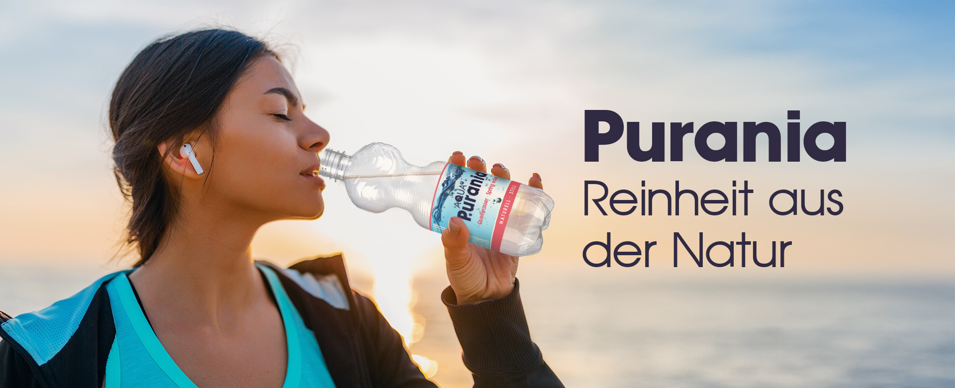Frau trinkt Purania